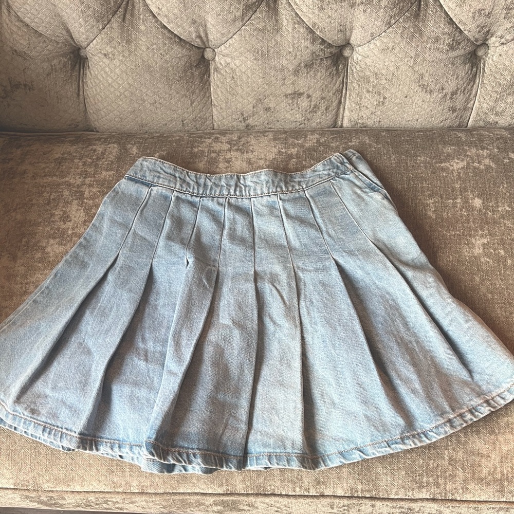 baby blue Jean skirt